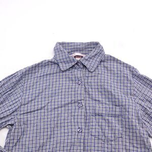 Victoria's Secret Button Up Long Sleeve Shirt Womens Size Extra Small XS Blue